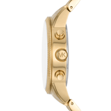 Buy Shop Michael Kors Hutton Chronograph Gold Dial Gold Steel Strap Watch For Men - MK8953 USA Online
