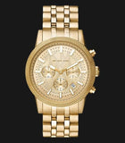 Buy Shop Michael Kors Hutton Chronograph Gold Dial Gold Steel Strap Watch For Men - MK8953 USA Online