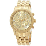 Buy Shop Michael Kors Hutton Chronograph Gold Dial Gold Steel Strap Watch For Men - MK8953 USA Online