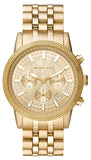 Buy Shop Michael Kors Hutton Chronograph Gold Dial Gold Steel Strap Watch For Men - MK8953 USA Online