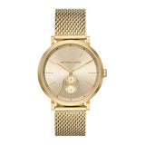 Buy Shop Michael Kors Irving Quartz Gold Dial Gold Mesh Strap Watch For Men - MK8741 USA Online