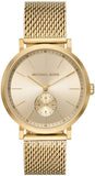 Buy Shop Michael Kors Irving Quartz Gold Dial Gold Mesh Strap Watch For Men - MK8741 USA Online