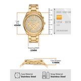 Buy Shop Michael Kors Janelle Chronograph Gold Dial Gold Steel Strap Watch For Men - MK8995 USA Online