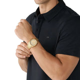Buy Shop Michael Kors Janelle Chronograph Gold Dial Gold Steel Strap Watch For Men - MK8995 USA Online