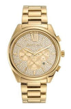 Buy Shop Michael Kors Janelle Chronograph Gold Dial Gold Steel Strap Watch For Men - MK8995 USA Online