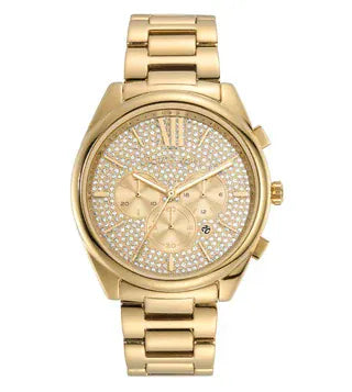 Buy Shop Michael Kors Janelle Chronograph Gold Dial Gold Steel Strap Watch For Men - MK8995 USA Online