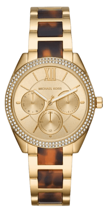 Buy Shop Michael Kors Janelle Chronograph Gold Dial Two Tone Steel Strap Watch For Women - MK7133 USA Online
