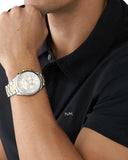 Buy Shop Michael Kors Janelle Chronograph Silver Dial Two Tone Steel Strap Watch For Men - MK8994 USA Online