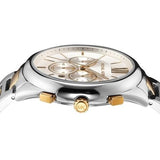 Buy Shop Michael Kors Janelle Chronograph Silver Dial Two Tone Steel Strap Watch For Men - MK8994 USA Online