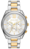 Buy Shop Michael Kors Janelle Chronograph Silver Dial Two Tone Steel Strap Watch For Men - MK8994 USA Online