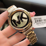 Buy Shop Michael Kors Janelle Gold Dial Gold Steel Strap Watch For Women - MK7086 USA Online