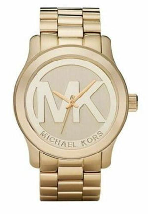 Buy Shop Michael Kors Janelle Gold Dial Gold Steel Strap Watch For Women - MK7086 USA Online
