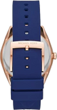 Buy Shop Michael Kors Janelle Three Hand Blue Dial Blue Rubber Strap Watch For Women - MK7140 USA Online