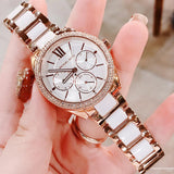 Buy Shop Michael Kors Janelle Multifunction Silver Dial Two Tone Steel Strap Watch For Women - MK7131 USA Online