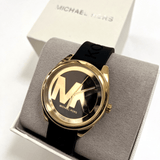 Buy Shop Michael Kors Janelle Quartz Black Dial Black Rubber Strap Watch For Women - MK7313 USA Online