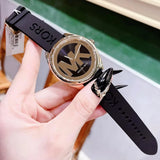 Buy Shop Michael Kors Janelle Quartz Black Dial Black Rubber Strap Watch For Women - MK7313 USA Online