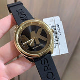 Buy Shop Michael Kors Janelle Quartz Black Dial Black Rubber Strap Watch For Women - MK7313 USA Online