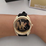 Buy Shop Michael Kors Janelle Quartz Black Dial Black Rubber Strap Watch For Women - MK7313 USA Online