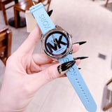Buy Shop Michael Kors Janelle Quartz Blue Dial Blue Rubber Strap Watch For Women - MK7350 USA Online