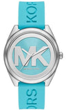 Buy Shop Michael Kors Janelle Quartz Blue Dial Blue Rubber Strap Watch For Women - MK7350 USA Online