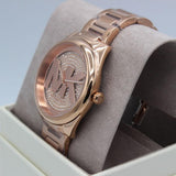 Buy Shop Michael Kors Janelle Quartz Crystals Rose Gold Dial Rose Gold Steel Strap Watch For Women - MK7312 USA Online