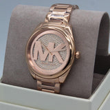 Buy Shop Michael Kors Janelle Quartz Crystals Rose Gold Dial Rose Gold Steel Strap Watch For Women - MK7312 USA Online