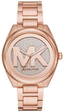 Buy Shop Michael Kors Janelle Quartz Crystals Rose Gold Dial Rose Gold Steel Strap Watch For Women - MK7312 USA Online