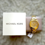 Buy Shop Michael Kors Janelle Quartz Gold Dial Gold Steel Strap Watch For Women - MK7088 USA Online