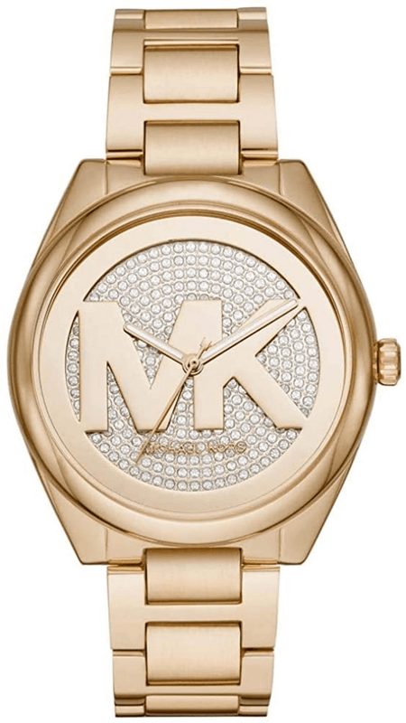 Buy Shop Michael Kors Janelle Quartz Gold Dial Gold Steel Strap Watch For Women - MK7088 USA Online
