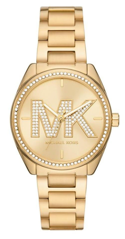 Buy Shop Michael Kors Janelle Quartz Gold Dial Gold Steel Strap Watch For Women - MK7381 USA Online