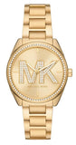 Buy Shop Michael Kors Janelle Quartz Gold Dial Gold Steel Strap Watch For Women - MK7381 USA Online