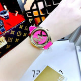 Buy Shop Michael Kors Janelle Quartz Pink Dial Pink Rubber Strap Watch For Women - MK7349 USA Online
