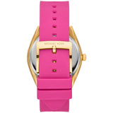 Buy Shop Michael Kors Janelle Quartz Pink Dial Pink Rubber Strap Watch For Women - MK7349 USA Online