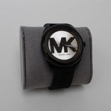 Buy Shop Michael Kors Janelle Quartz Silver Dial Black Rubber Strap Watch For Women - MK7138 USA Online