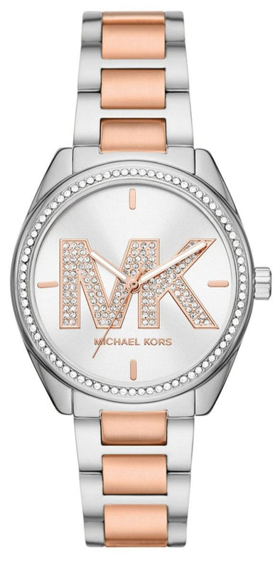 Buy Shop Michael Kors Janelle Silver Dial Two Tone Steel Strap Watch For Women - MK7383 USA Online