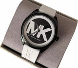 Buy Shop Michael Kors Janelle Three Hand Black Dial White Rubber Strap Watch For Women - MK7137 USA Online