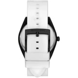 Buy Shop Michael Kors Janelle Three Hand Black Dial White Rubber Strap Watch For Women - MK7137 USA Online