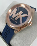 Buy Shop Michael Kors Janelle Three Hand Blue Dial Blue Rubber Strap Watch For Women - MK7140 USA Online