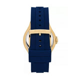 Buy Shop Michael Kors Janelle Three Hand Blue Dial Blue Rubber Strap Watch For Women - MK7140 USA Online