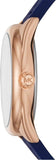 Buy Shop Michael Kors Janelle Three Hand Blue Dial Blue Rubber Strap Watch For Women - MK7140 USA Online