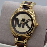 Buy Shop Michael Kors Janelle Three-Hand Gold Dial Two Tone Steel Strap Watch For Women - MK7136 USA Online