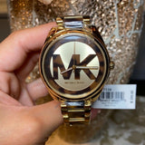 Buy Shop Michael Kors Janelle Three-Hand Gold Dial Two Tone Steel Strap Watch For Women - MK7136 USA Online