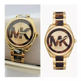 Buy Shop Michael Kors Janelle Three-Hand Gold Dial Two Tone Steel Strap Watch For Women - MK7136 USA Online