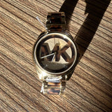 Buy Shop Michael Kors Janelle Three-Hand Gold Dial Two Tone Steel Strap Watch For Women - MK7136 USA Online