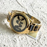 Buy Shop Michael Kors Janelle Three-Hand Gold Dial Two Tone Steel Strap Watch For Women - MK7136 USA Online