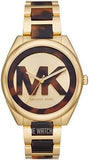 Buy Shop Michael Kors Janelle Three-Hand Gold Dial Two Tone Steel Strap Watch For Women - MK7136 USA Online