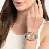 Buy Shop Michael Kors Janelle Three Hand Grey Dial Grey Rubber Strap Watch For Women - MK7314 USA Online