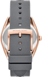 Buy Shop Michael Kors Janelle Three Hand Grey Dial Grey Rubber Strap Watch For Women - MK7314 USA Online
