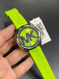 Buy Shop Michael Kors Janelle Three Hand Neon Green Dial Neon Green Rubber Strap Watch For Women - MK7351 USA Online