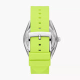 Buy Shop Michael Kors Janelle Three Hand Neon Green Dial Neon Green Rubber Strap Watch For Women - MK7351 USA Online